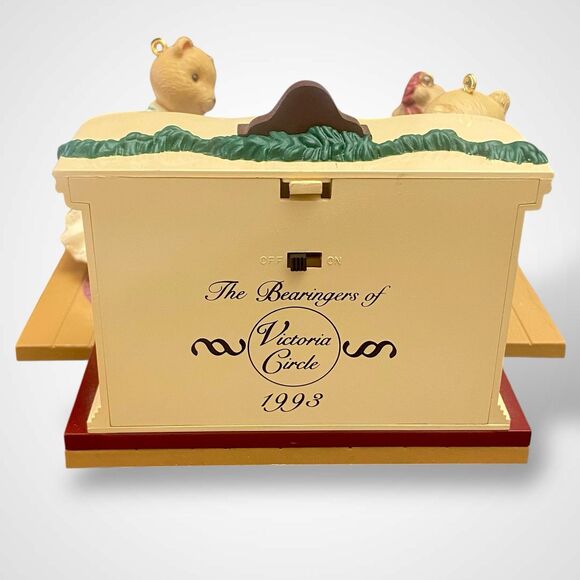 1993 Hallmark Bearingers Ornament Complete Set Fireplace Display Christmas Decor - Picture 8 of 11